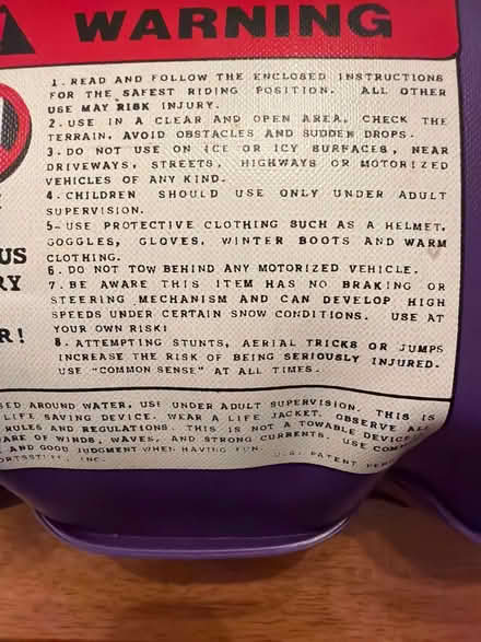 Photo of free Small snow sled. Luge style (Upper West side. West 83.) #2