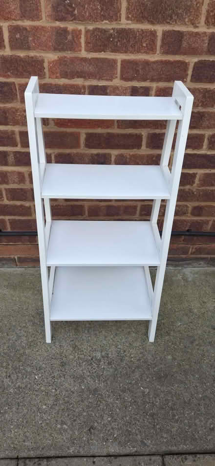 Photo of free White shelving unit & wooden TV unit (Garforth LS25) #2