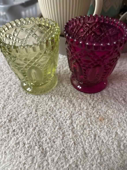 Photo of free Two glass tealight holders (Broomgrove TN34) #1