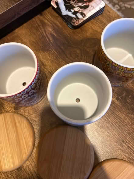 Photo of free 3 x ceramic pots with lid (Highams Park E4) #2