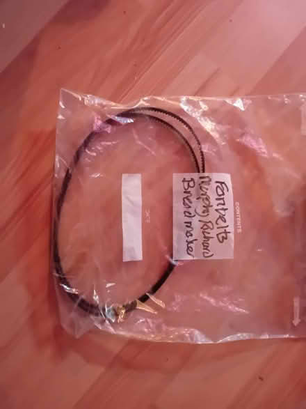 Photo of free Breadmaker fanbelts (Earlham NR4) #1