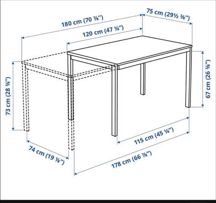 Photo of free White Ikea Dining Table - Assembled (Anerley SE19) #4
