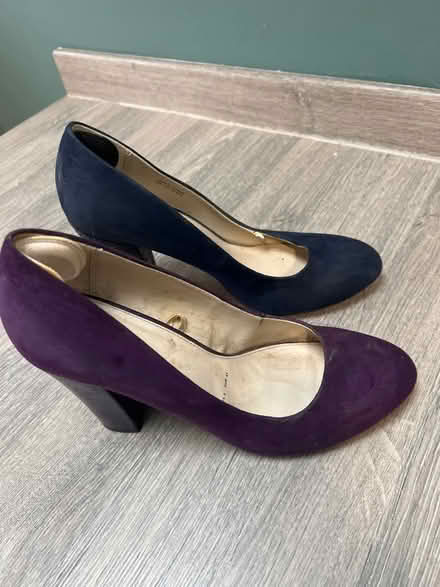 Photo of free Purple and Navy Blue Block Heel Pumps. Size 8 (Southsea PO4) #1