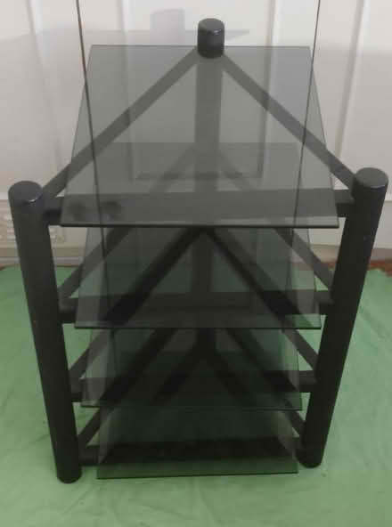 Photo of free Glass and metal side table (Woodley RG6) #1