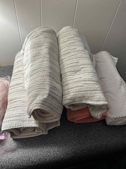 Photo of free 5 bath towels (Marley) #1