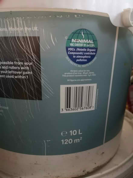 Photo of free 10l matt white walls&ceiling paint (Pollokshields G41) #2
