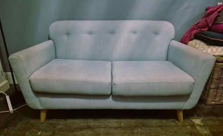 Photo of free Mushroom Lshape sofa and light blue sofa (Rochester ME1) #2