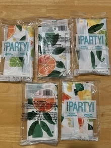 Photo of free Citrus Party Plastic Tablecloths (5), gently used #2
