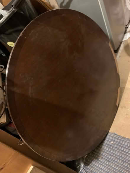 Photo of free Circular drop hinged table - slight veneer damage but can be repaired easily. Good size! (Brough CA17) #1