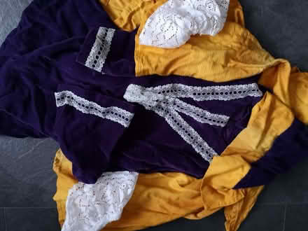Photo of free Velvet tunic, gold coloured cape, matching hat (Llanelli SA15) #1