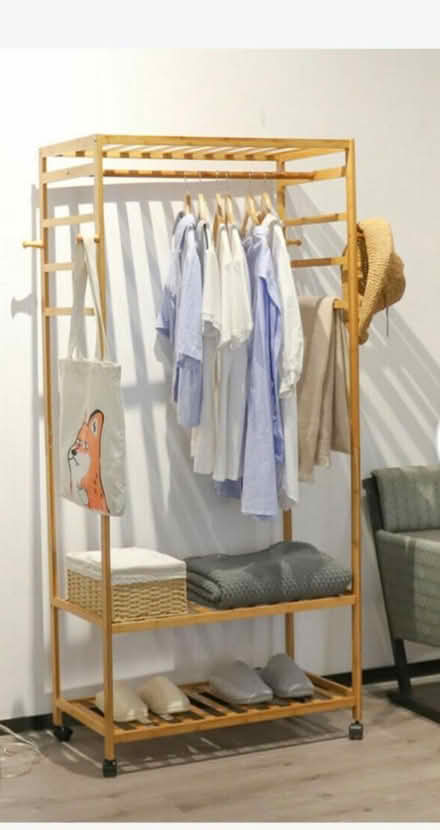 Photo of free Wooden Clothes Rail on Wheels (Crofton Park, Brockley) #1