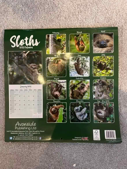 Photo of free Sloth calendar collage decoupage (East Kilbride) #2