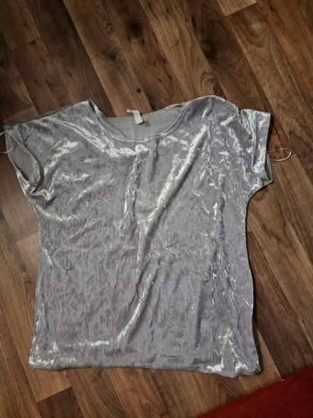 Photo of free Grey velvet capped sleeve top (stroud green N4) #1