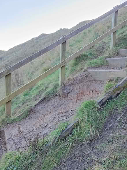 Photo of Wood For The Coastal Path Steps In Saltwick Bay (Thornaby TS17) #1