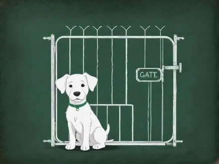 Photo of tall old metal safety gate please to contain pup (Hereford HR1) #1