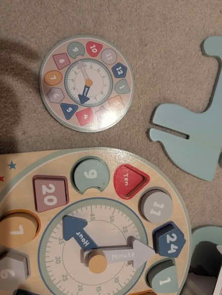 Photo of free Wooden clock toy - 1 missing piece (Longbridge B31) #2