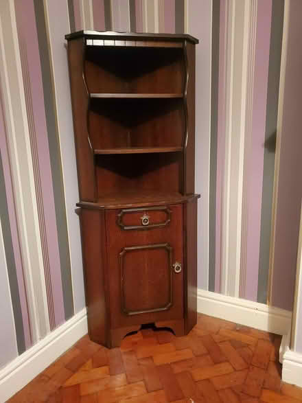 Photo of free Wood corner cupboard (Crosby Merseyside) #1