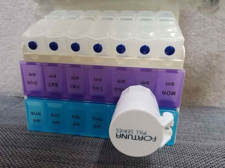 Photo of free Pill boxes & pill cutter & small grab rails (Kendal LA9) #2