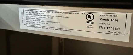 Photo of free Over stove microwave (Lino lakes) #3