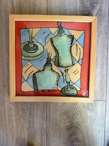 Photo of free Lovely framed painting on silk (Mill Valley) #1
