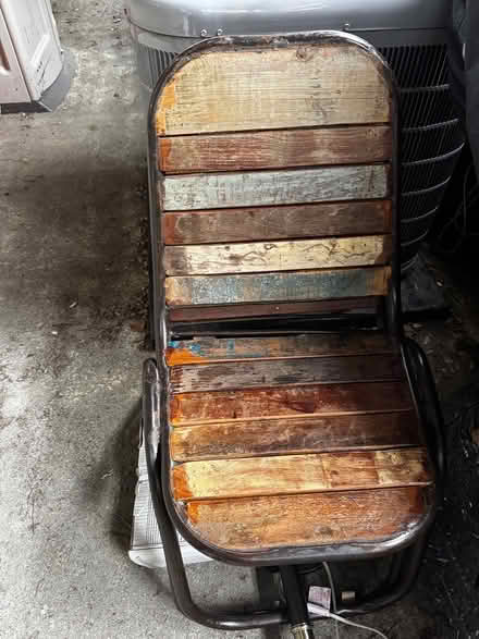 Photo of free Wooden chairs with metal frame (Southie) #2