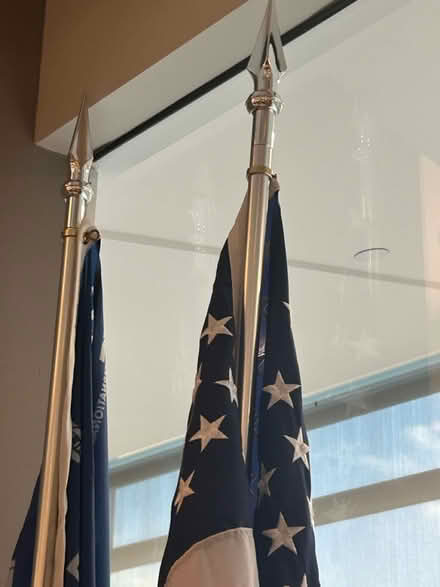 Photo of free 4 Flag poles, stands and finial (McLean near Spring Hill Road) #1