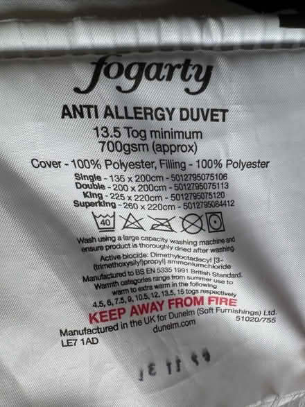 Photo of free Superking duvet. (AB15) #2