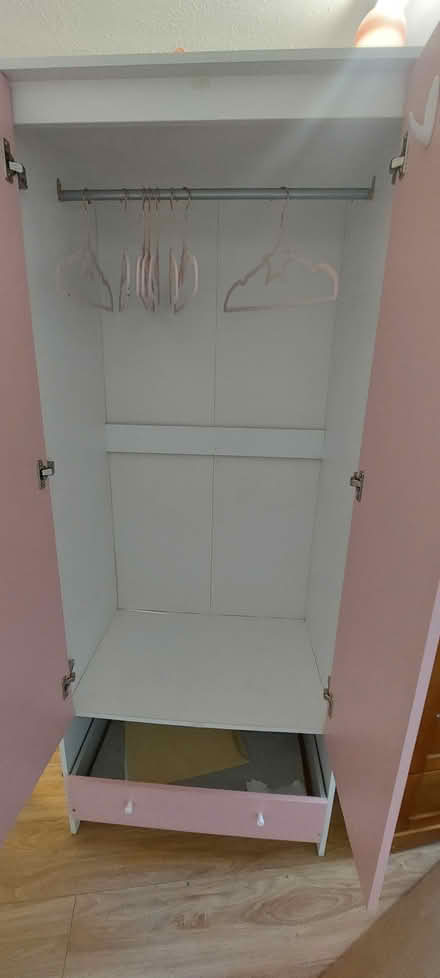 Photo of free Pink wooden wardrobe (isleworth) #2