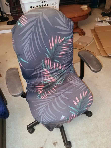 Photo of free Swivel office chair, covered (Newport News, Bruton Ave) #1