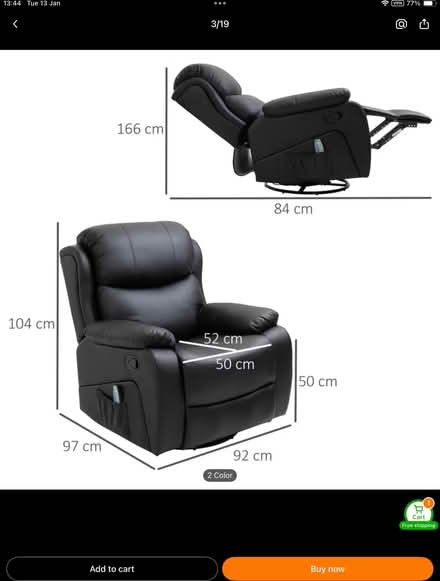 Photo of free Reclining and rotating armchair (North Tonbridge TN10) #2