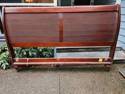 Photo of free solid wood king size bed (yelm, wa.) #1