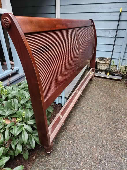 Photo of free solid wood king size bed (yelm, wa.) #2