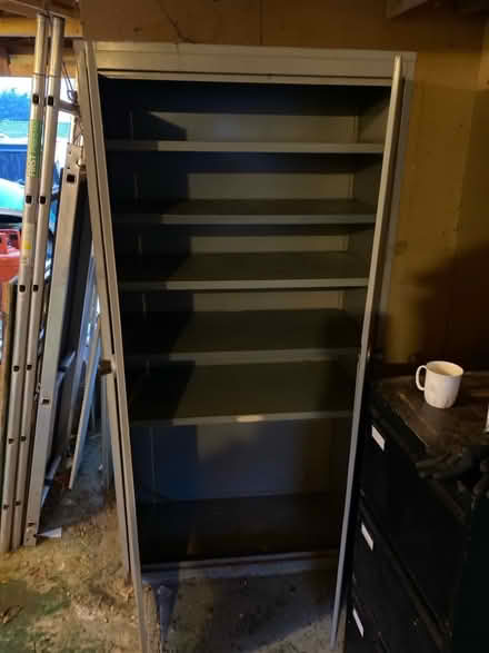 Photo of free Grey metal cabinet approx 6’ x 3’ x 1.5’ (1800 x 900 x 450mm) (Radwell MK43) #3