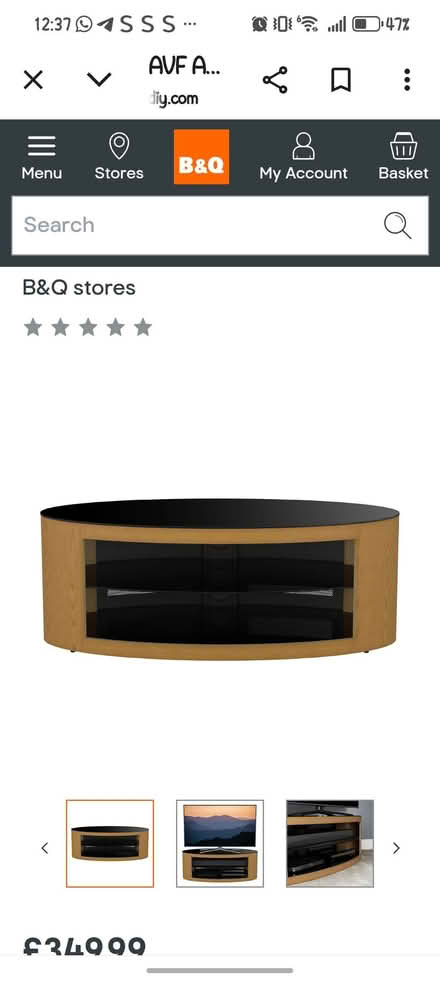 Photo of free Oak oval TV stand (South Oxhey WD19) #1