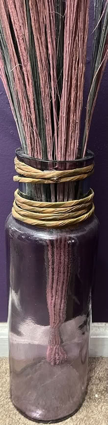 Photo of free Tall purple vase & palms (Silver Spring MD) #2