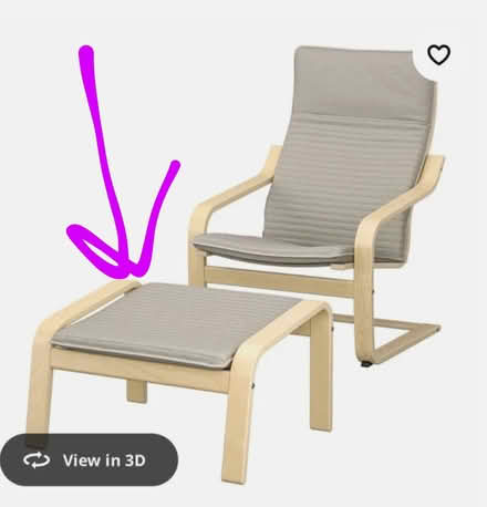 Photo of IKEA Poang footstool (Halton LA2) #1