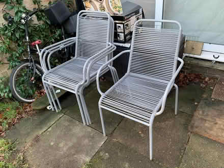 Photo of free 4 garden chairs (West Molesey.) #1