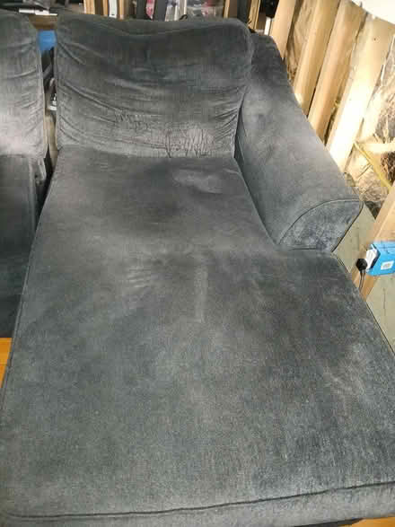 Photo of free Loved Navy Blue couch (Clinton,, Md) #3