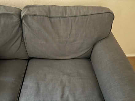 Photo of free IKEA Ektorp 2 seat sofa - grey washable covers (Raynes Park SW20) #2