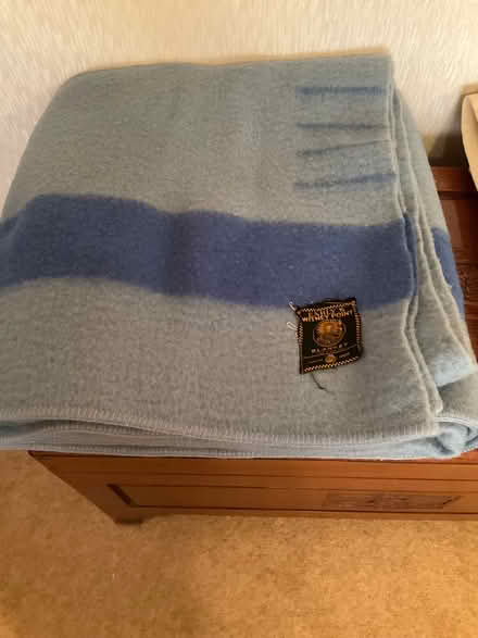 Photo of free Blue wool blanket (Spital CH63) #1