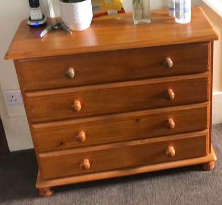 Photo of free ANTIQUE PINE chest of drawers (Tooting SW17) #1