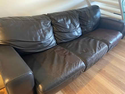 Photo of free 3 seater, leather sofa bed (Waverley, Sydney) #2