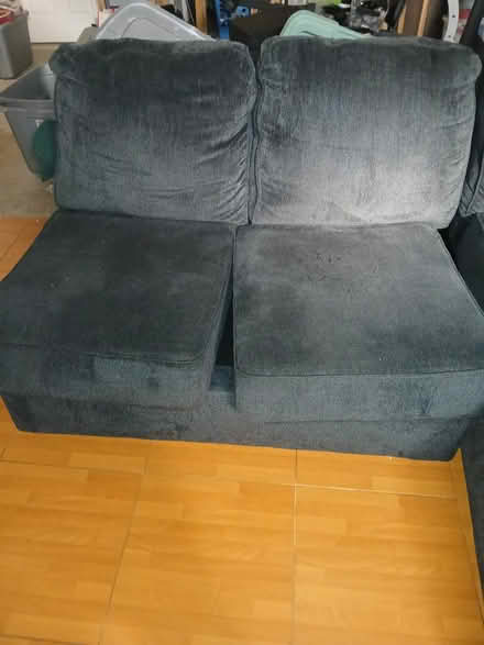 Photo of free Loved Navy Blue couch (Clinton,, Md) #2