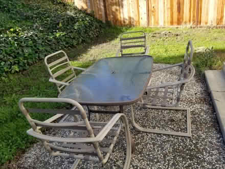 Photo of free Patio Table and 4 Chairs (Alum Rock area of San Jose) #1