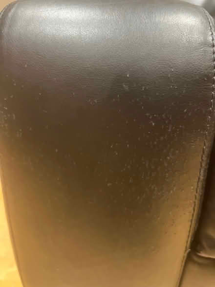 Photo of free Black leather sofa (Sun In The Sands Roundabout SE3) #3