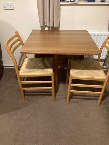 Photo of free Two chairs & fold away table (Penrith CA11) #1