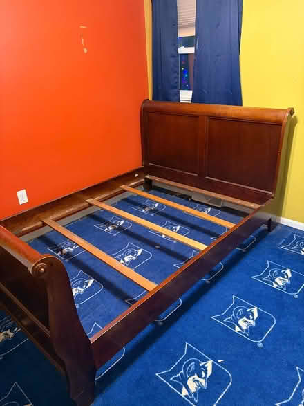 Photo of free Queen sleigh bed frame (Northborough near Berberian) #2