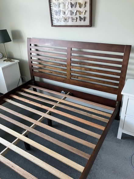 Photo of free King size bed frame (plus mattress if wanted) (Glen Parva LE2) #1
