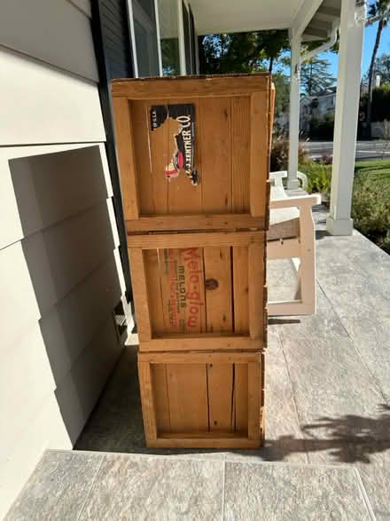 Photo of free Wooden crate shelves (Monta Vista North) #4