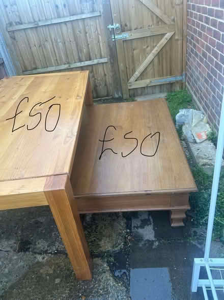 Photo of free Wood coffee table and one other table (Merrow GU4) #1